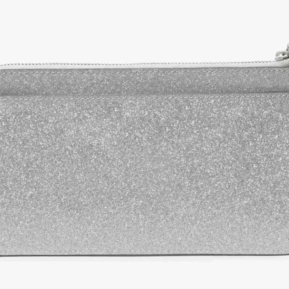 Kate Spade Medium L-Zip Wristlet Glitter Lunar Light Lucy KE454 NWT - Picture 2 of 5